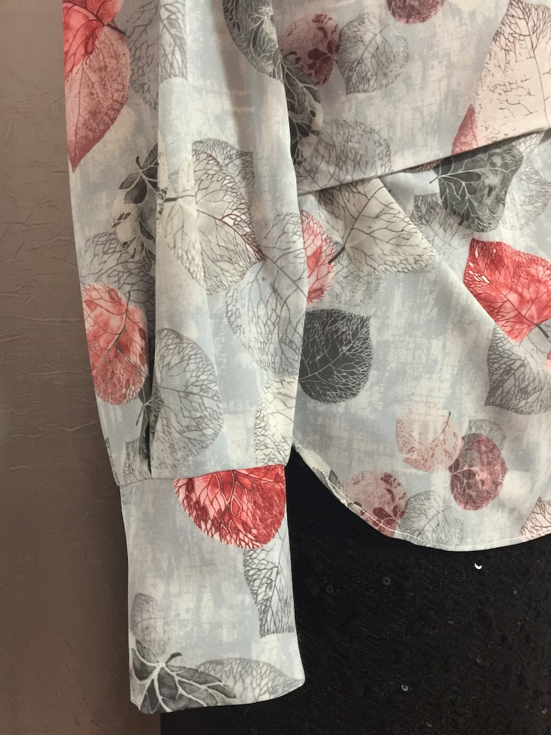 blouse women long sleeve blouse. spring summer floral print Women/'s tops chiffon women/'s blouse with wallet