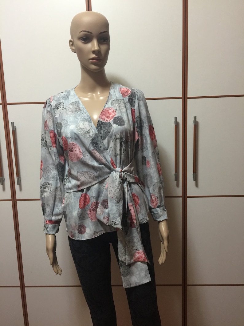 blouse women long sleeve blouse. spring summer floral print Women/'s tops chiffon women/'s blouse with wallet