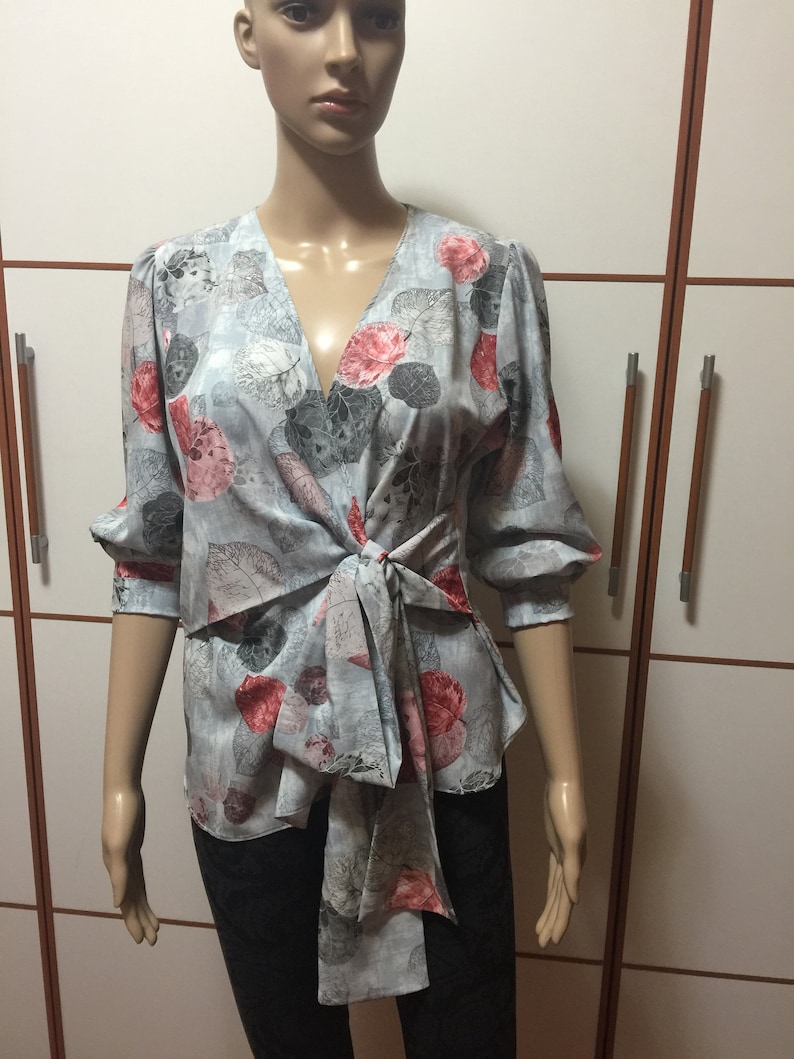 blouse women long sleeve blouse. spring summer floral print Women/'s tops chiffon women/'s blouse with wallet
