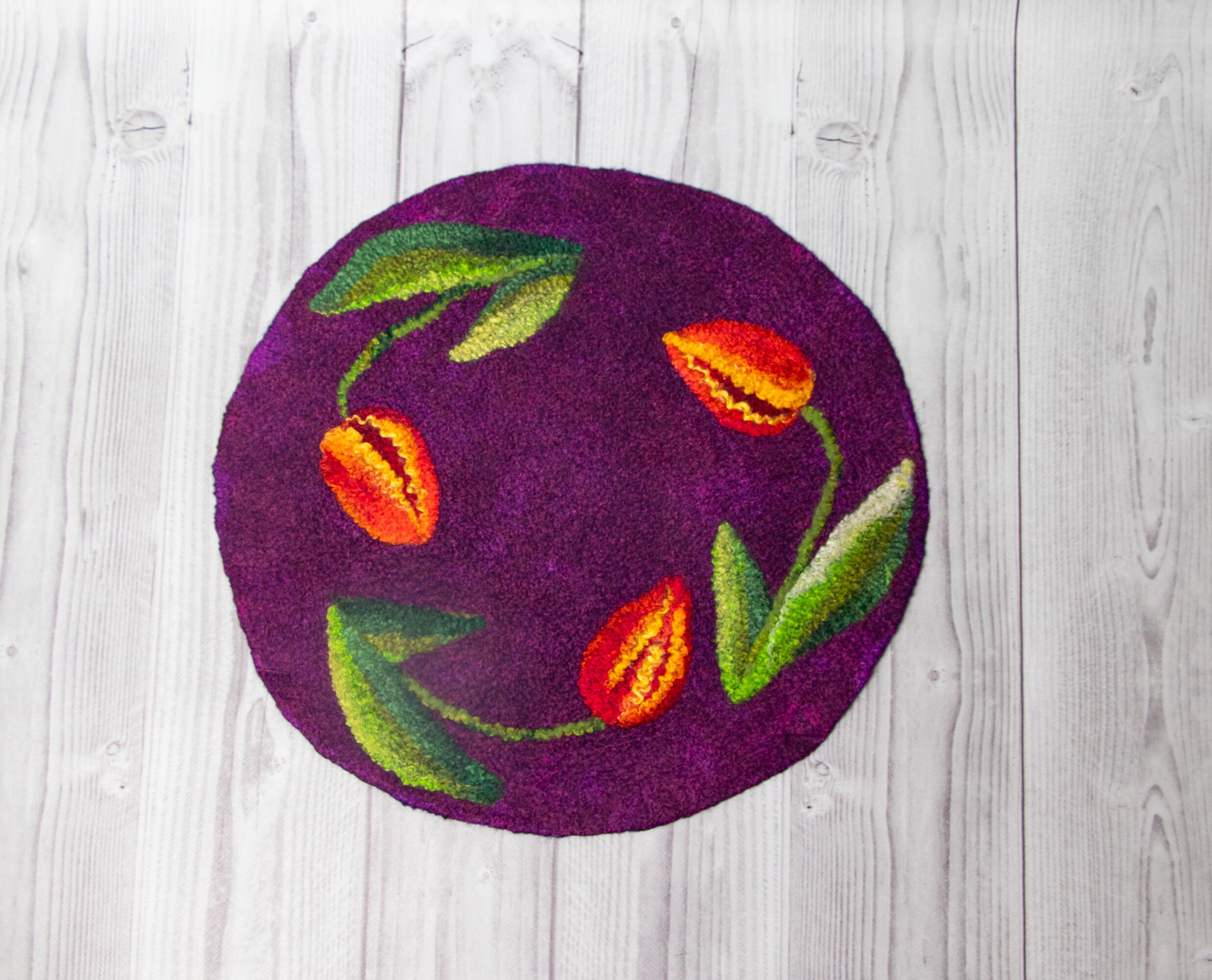 Natural Wool Chair Pad for Dining Chair Handmade Felt Rug Soft