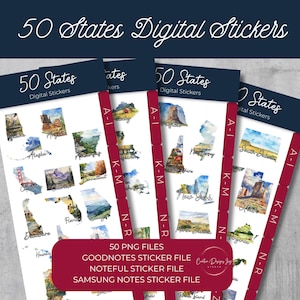 50 USA Clipart Sublimationspaket PNG Goodnotes Hinweis Samsung Notizen Digitale Aufkleber Dateien