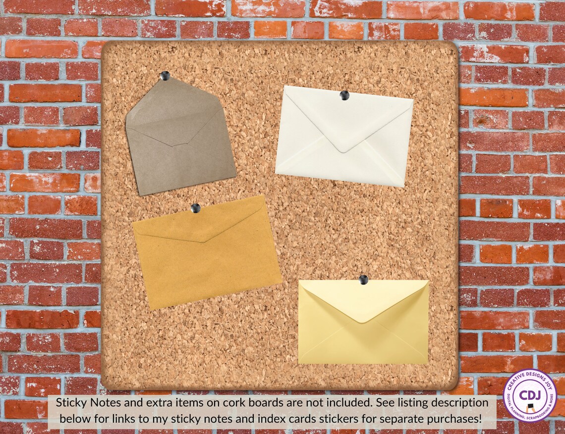 Digital Cork Boards for Vision Board, Mood Board, Bulletin Board, Framed and Unframed, Rectangle