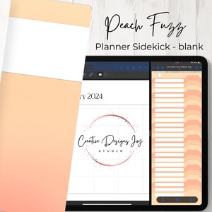 Planner Sidekick, pelusa de melocotón para planificadores digitales, diarios, pegatinas de widgets, notas para GoodNotes y ZoomNotes