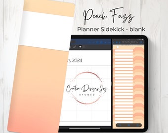 Planner Sidekick, peach fuzz for digital planners, journals, widget stickers, notes for GoodNotes and ZoomNotes