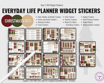 Widget Stickers Christmas Vibes Digital Planner Stickers for Planners or Digital Journals