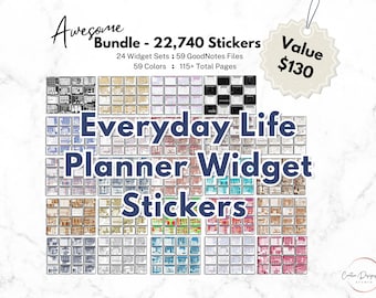 Ultimate Widget Stickers Bundle, 24 Digital Planner Widget Sets Included