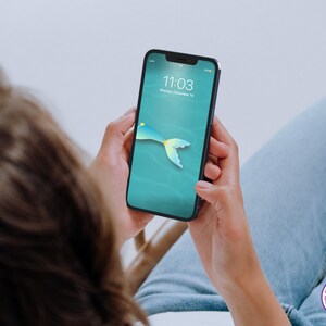 Mermaid Phone Wallpaper Mermaid Tail Blue Green Background - Etsy