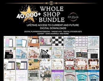 Whole Shop Bundle – Digital Planner Stickers & Widgets (GoodNotes, Noteful, Samsung Notes) | Lifetime Access