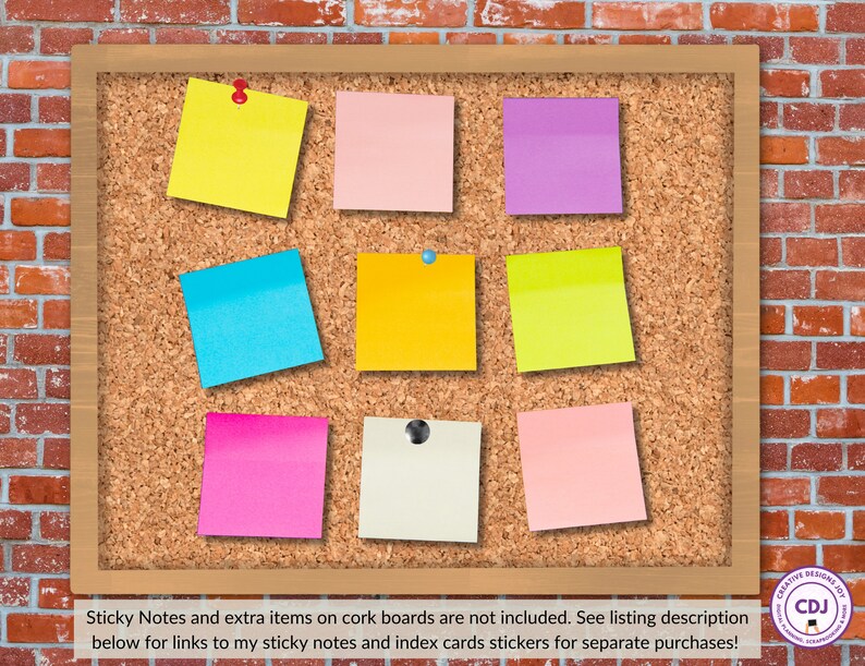 Digital Cork Boards for Vision Board, Mood Board, Bulletin Board