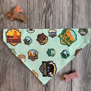 Dog Bandana, Over the Collar Dog Bandana, National Parks Dog Bandana, National Parks Gift Idea, Adventure Dog Bandana, Hiking Dog Gift