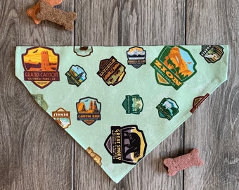 Dog Bandana, Over the Collar Dog Bandana, National Parks Dog Bandana, National Parks Gift Idea, Adventure Dog Bandana, Hiking Dog Gift