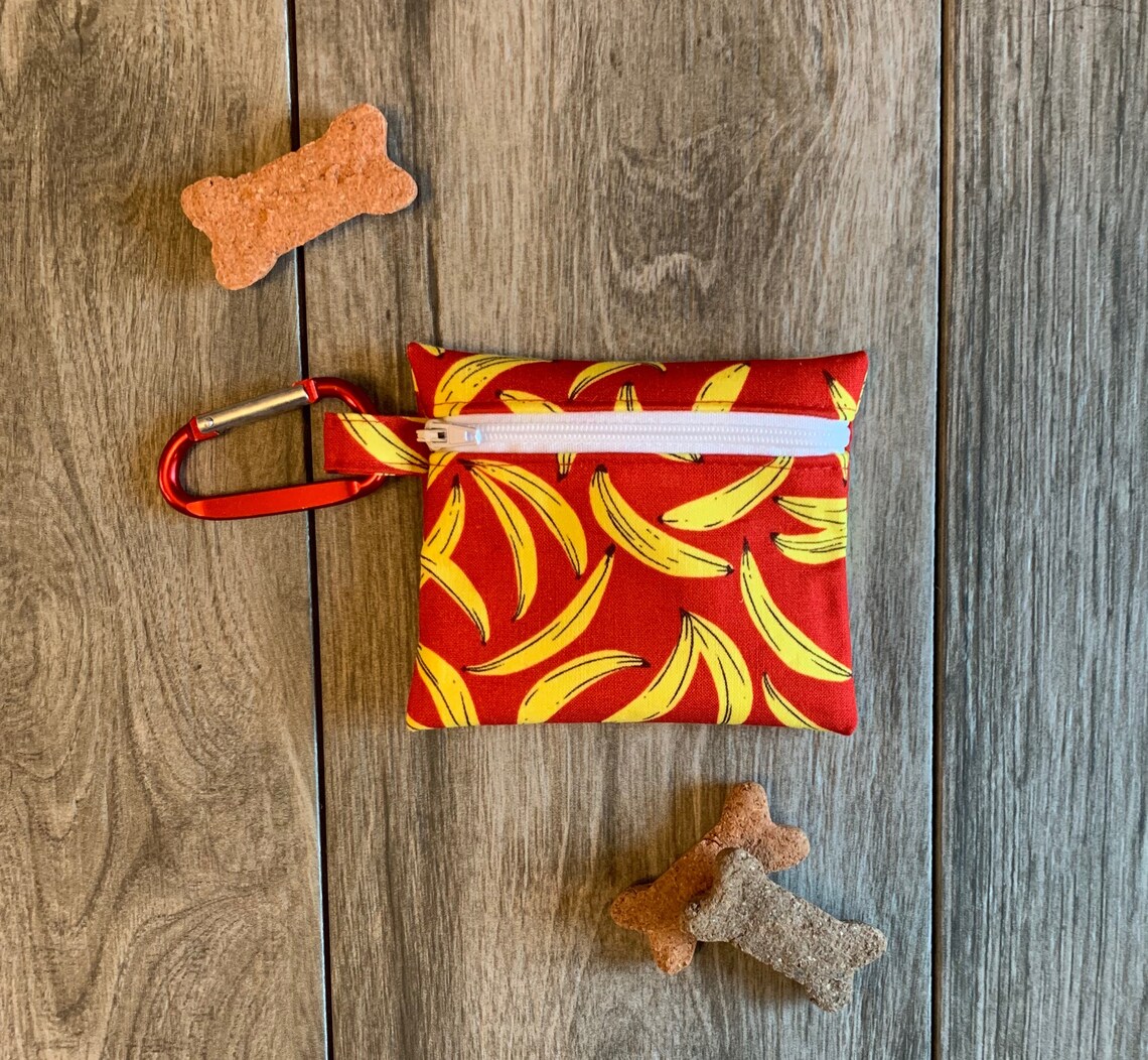 Dog Treat Bag Dog Walking Bag Small Zipper Bag Dog Treat Etsy