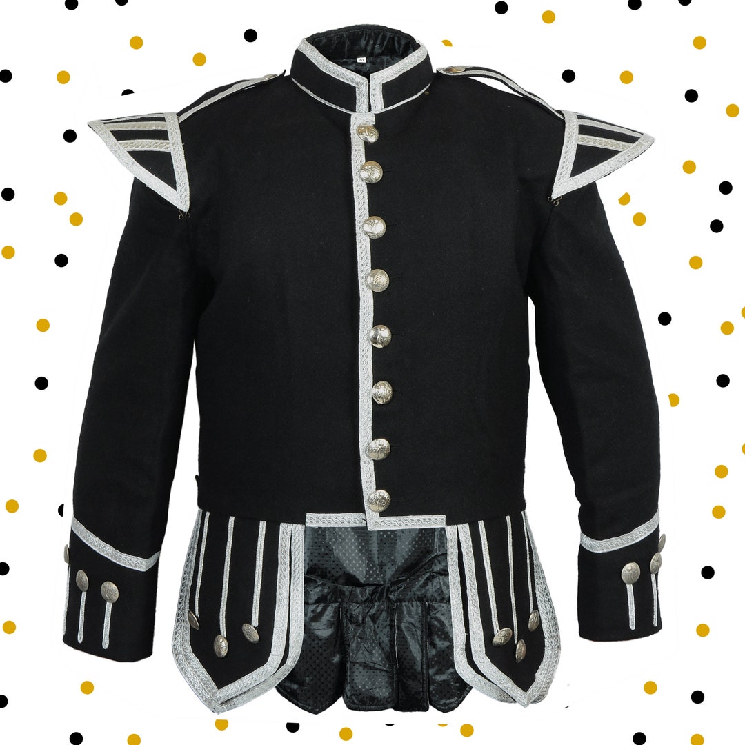 Scottish Military Drummer Pipe Band Jacket 1/2 Braid Etsy