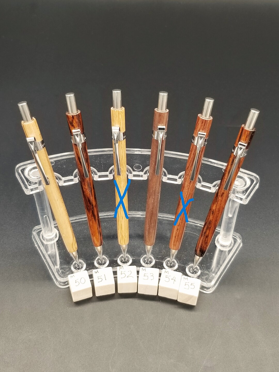 Wooden Mechanical Pencils From Exotic and Local Hardwood With Pentel