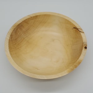 Maple turned bowl with a smooth satin patina, lathe turned, decorative pieces, bowls, platters, wood platters, closed hollow forms, wooden