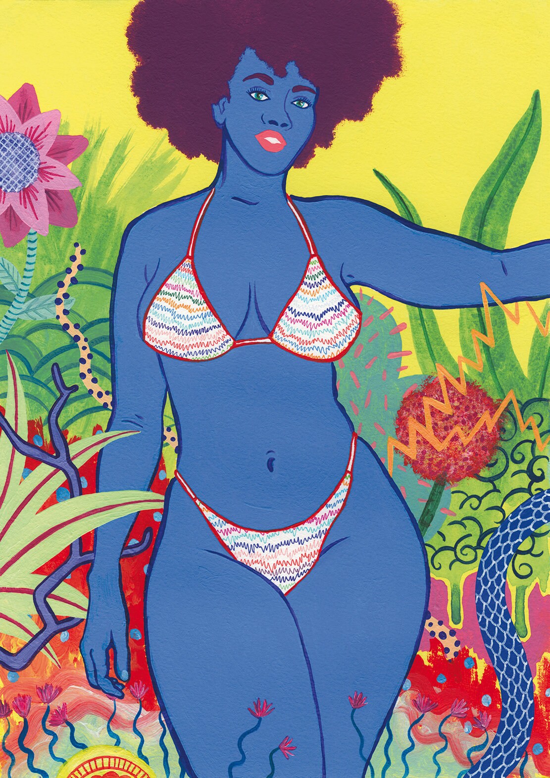 Erotischer Kunstdruck A4 Curvy Girl Sensual Lady Pretty