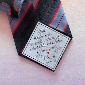 Dad Tie Patch / Tie Patch / Wedding Tie Patch / Father of the Groom / Forever your little girl / tie patch for dad  / walking by my side