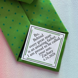 Dad Tie Patch / Tie Patch / Wedding Tie Patch / Father of the Groom / Thank You Dad Label / tie patch for dad  / walking by my side