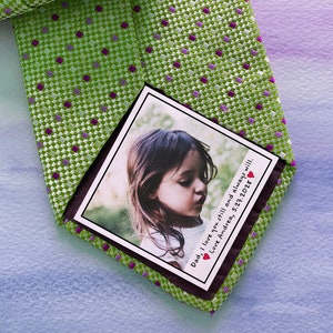 Dad Tie Label / Suit Label / Picture Tie Patch /  Tie patch Father of the Bride Gift / Father of the Groom / Thank You Dad Label