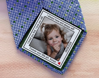 Dad Tie Label / Suit Label / Picture Tie Patch /  Father of the Bride Gift  / Father of the Groom gift / father of the bride