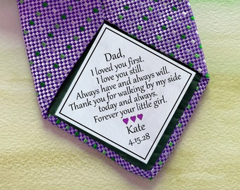 Dad Tie Patch / Tie Patch / Wedding Tie Patch / Father of the Groom  / Thank You Dad / Father of the Bride Gift  / walking by my side