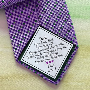 Dad Tie Patch / Tie Patch / Wedding Tie Patch / Father of the Groom  / Thank You Dad / Father of the Bride Gift  / walking by my side