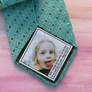 Dad Tie Label / Suit Label / Picture Tie Patch /  Tie patch Father of the Bride Gift  / Father of the Groom gift ideas/ Thank You Dad Label