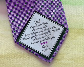 Dad Tie Patch / Tie Patch / Wedding Tie Patch / Father of the Groom  / Thank You Dad / Father of the Bride Gift  / walking by my side