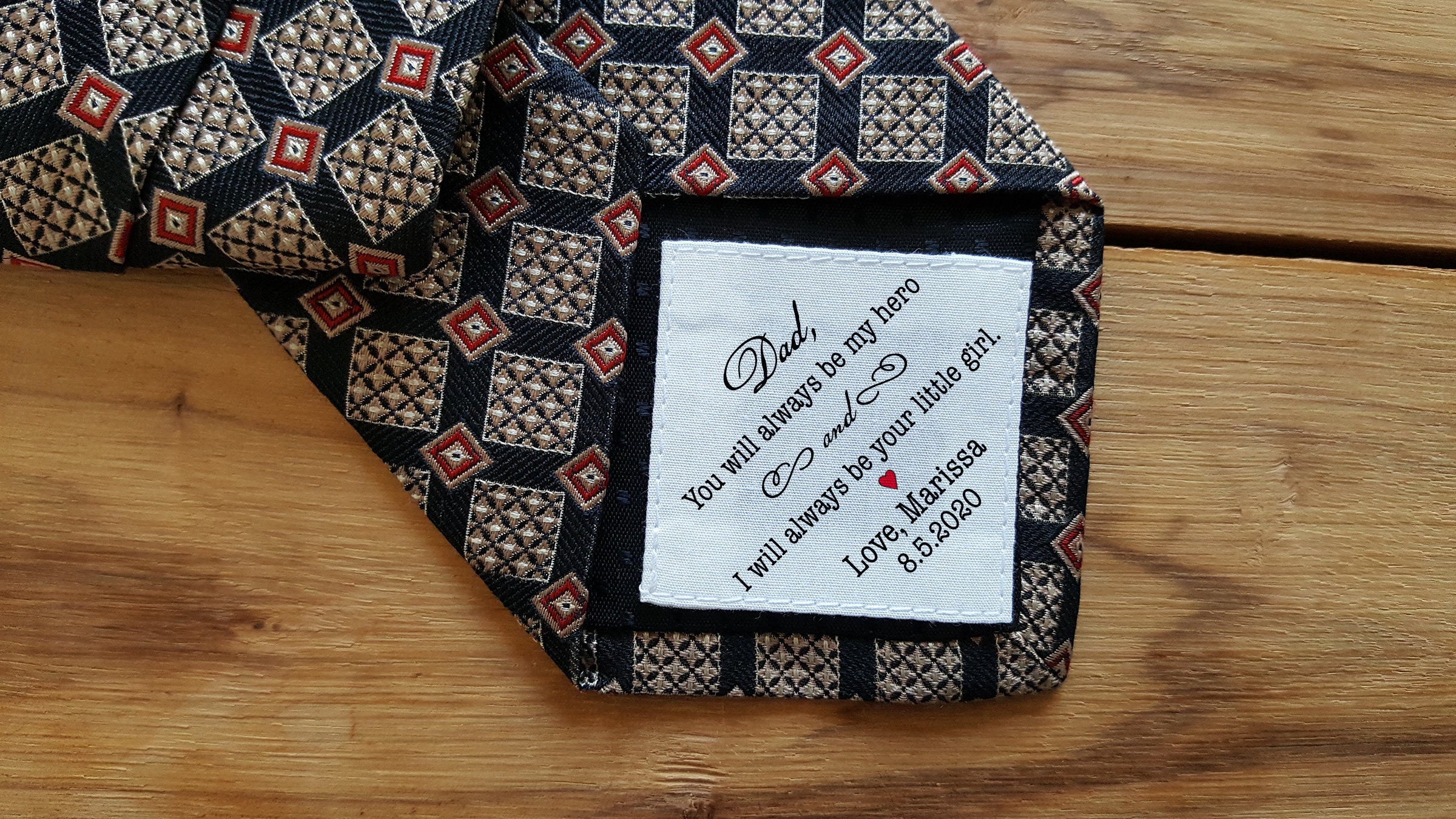 Dad Tie patch Father of the bride Personalized Tie Patch I | Etsy