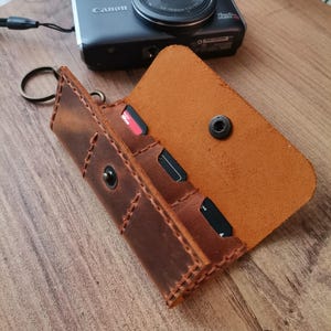 Estuche para tarjeta SD personalizado Estuche de cuero para tarjeta SD Estuche para tarjeta SD Estuche para tarjeta de memoria Cartera para tarjeta SD Organizador de tarjeta SD Regalo para fotógrafo