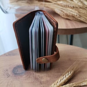 Estuche para múltiples tarjetas, hasta 12 tarjetas minimalistas, regalo de aniversario para hombre, diseño práctico, regalo personalizado
