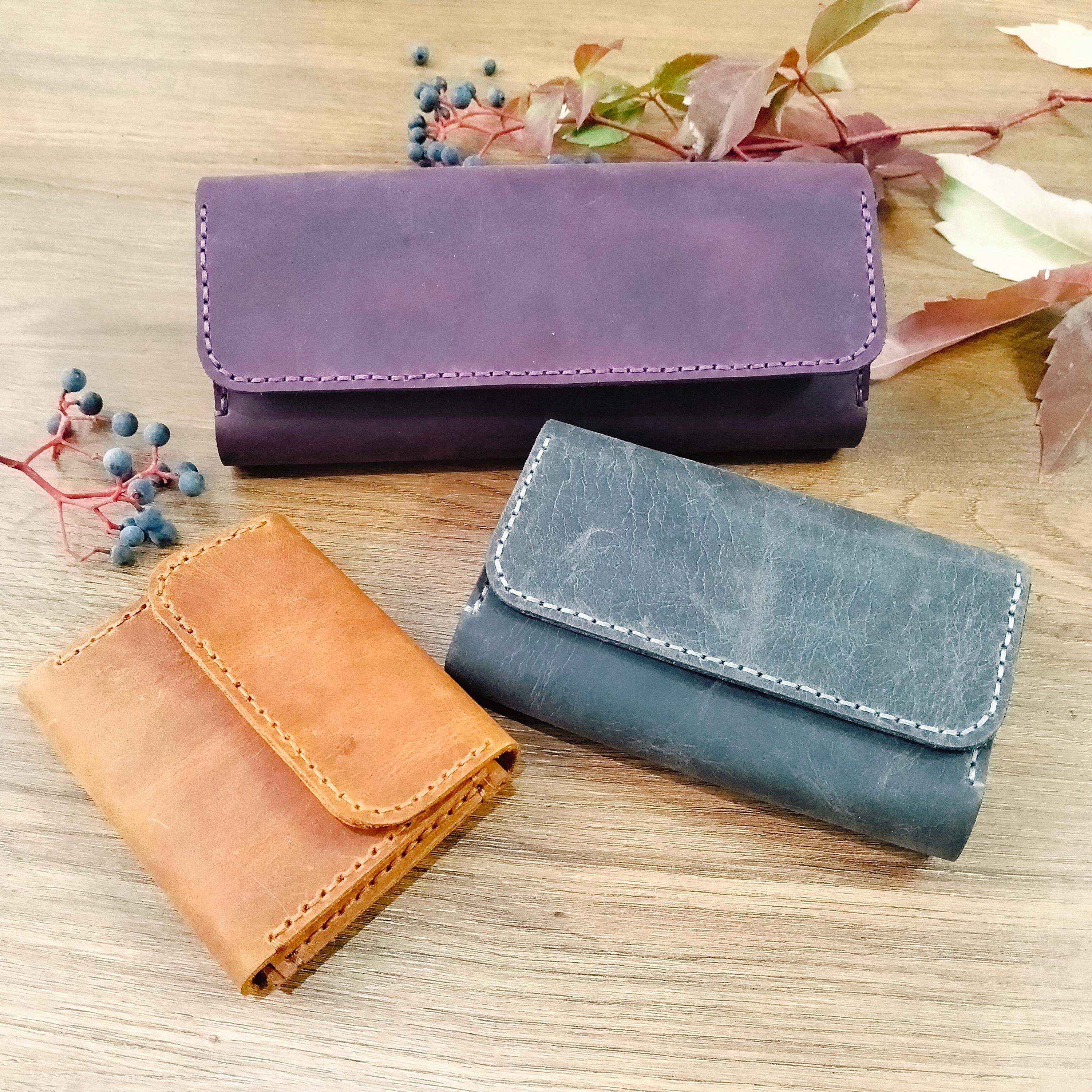 Handmade Leather Zipper Wallet for Women: Slim Chic Coin Purse - Etsy
