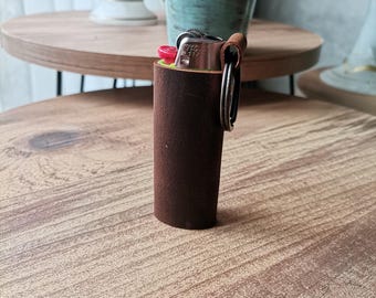 Leather Lighter Holder for Bic Lighters, With Swivel
