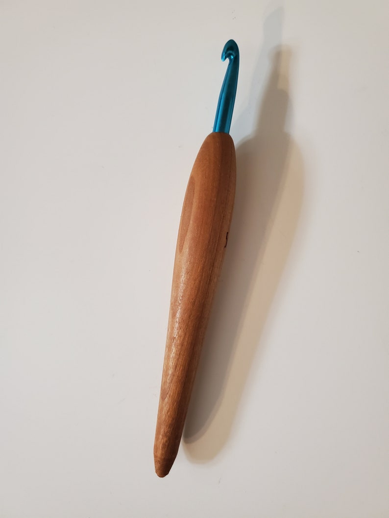 Metal Tip Hand Turned Wood Crochet Hooks Ergonomic Handles Ready to