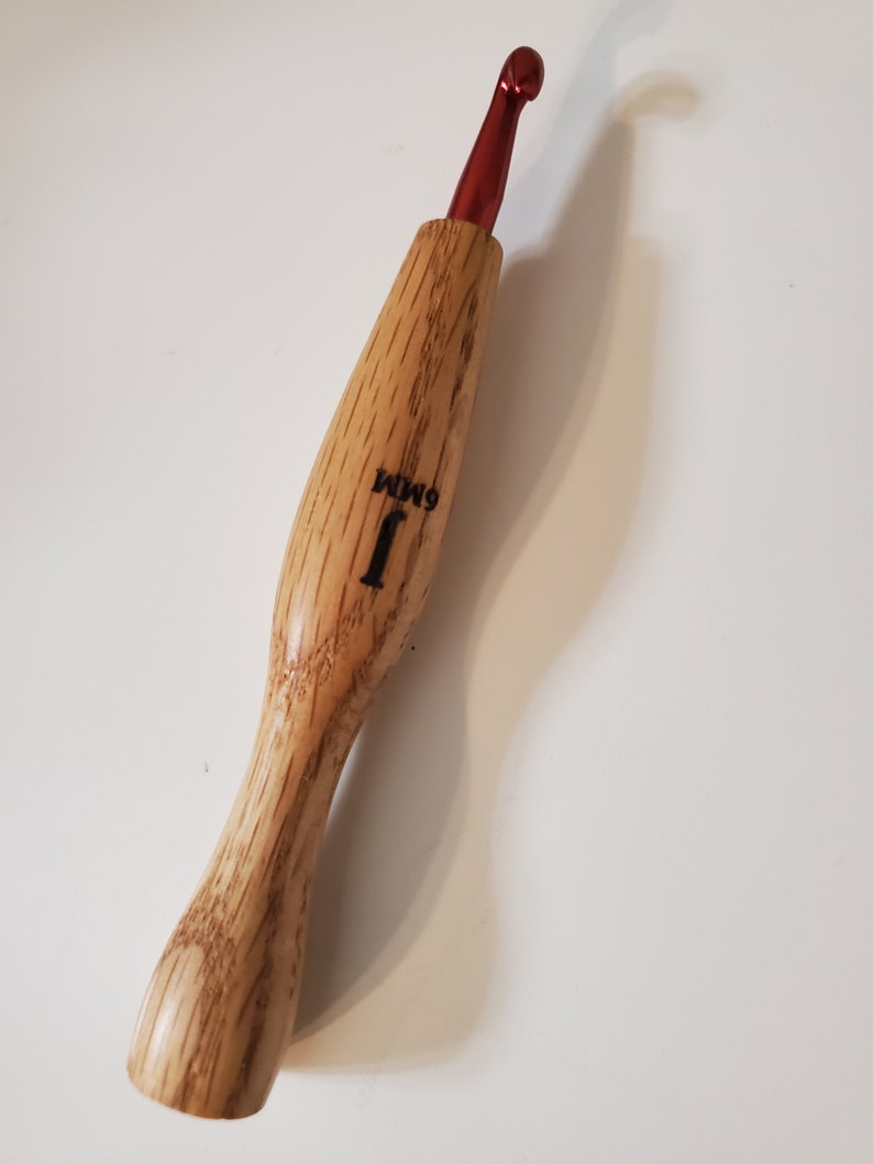 Metal Tip Hand Turned Wood Crochet Hooks Ergonomic Handles Ready to