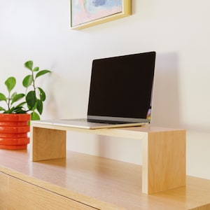 Modern monitor stand / computer stand / laptop stand / desk organizer / desk shelf /  inverted shelf / reverse shelf / riser