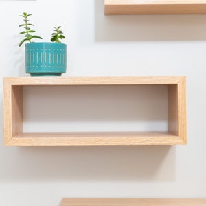 Modern oak floating cube