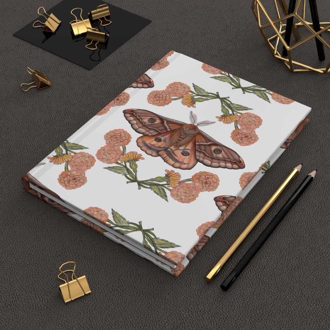 Moth Notebook Moth Journal | Luna Moth Notebook | Hardcover Journal Matte | Emperor ...