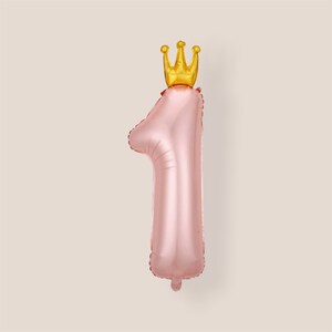 First Birthday Party Balloon | Baby Girl Birthday | Number Foil Balloon | Girl Birthday Balloon | Pink Number Balloon | Custom Party Balloon