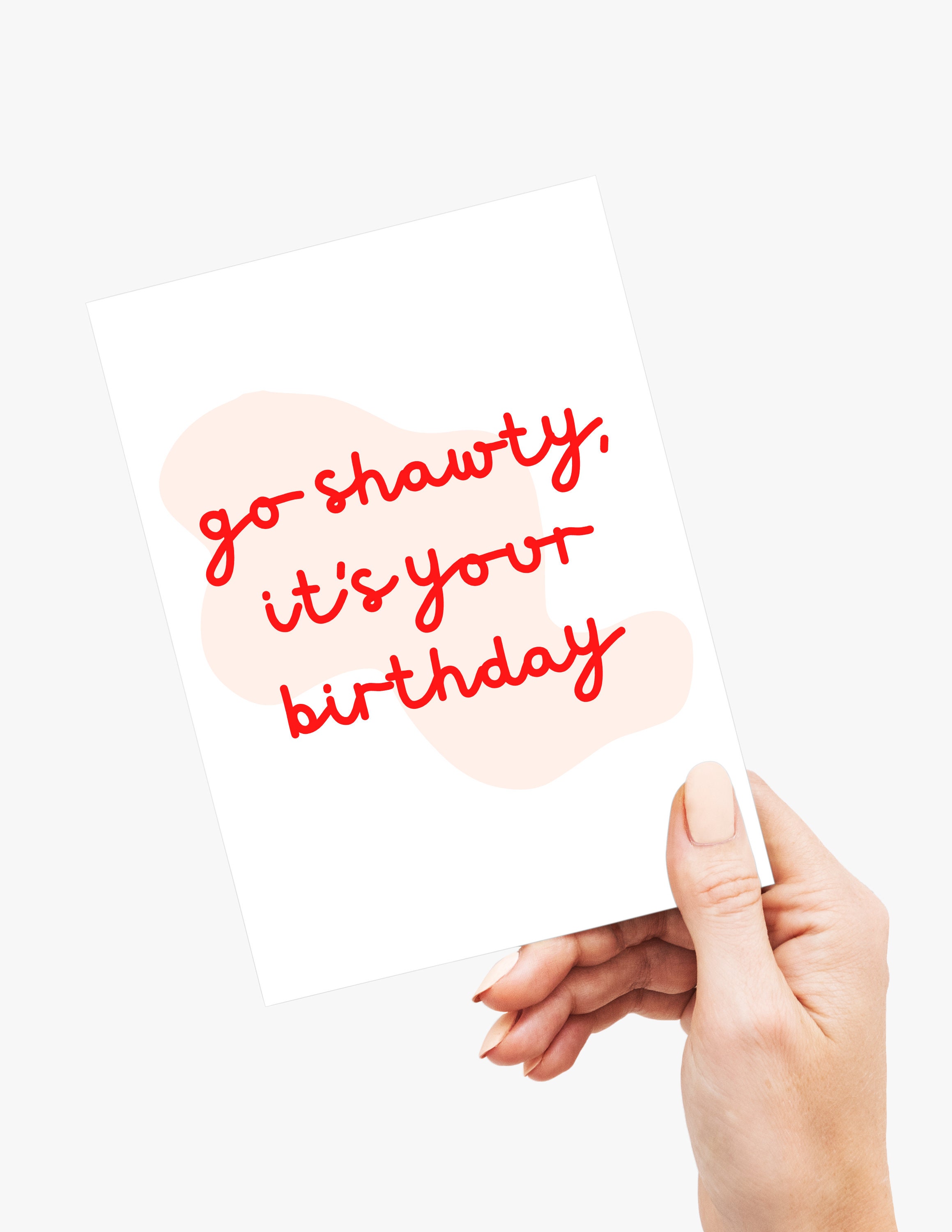 Go Shawty It's Your Birthday Banner, Hip Hop Birthday Party Decorations  Supplies, Rap Theme Bday Bunting Sign, Pre-strung, Photo Props (Rose Gold)