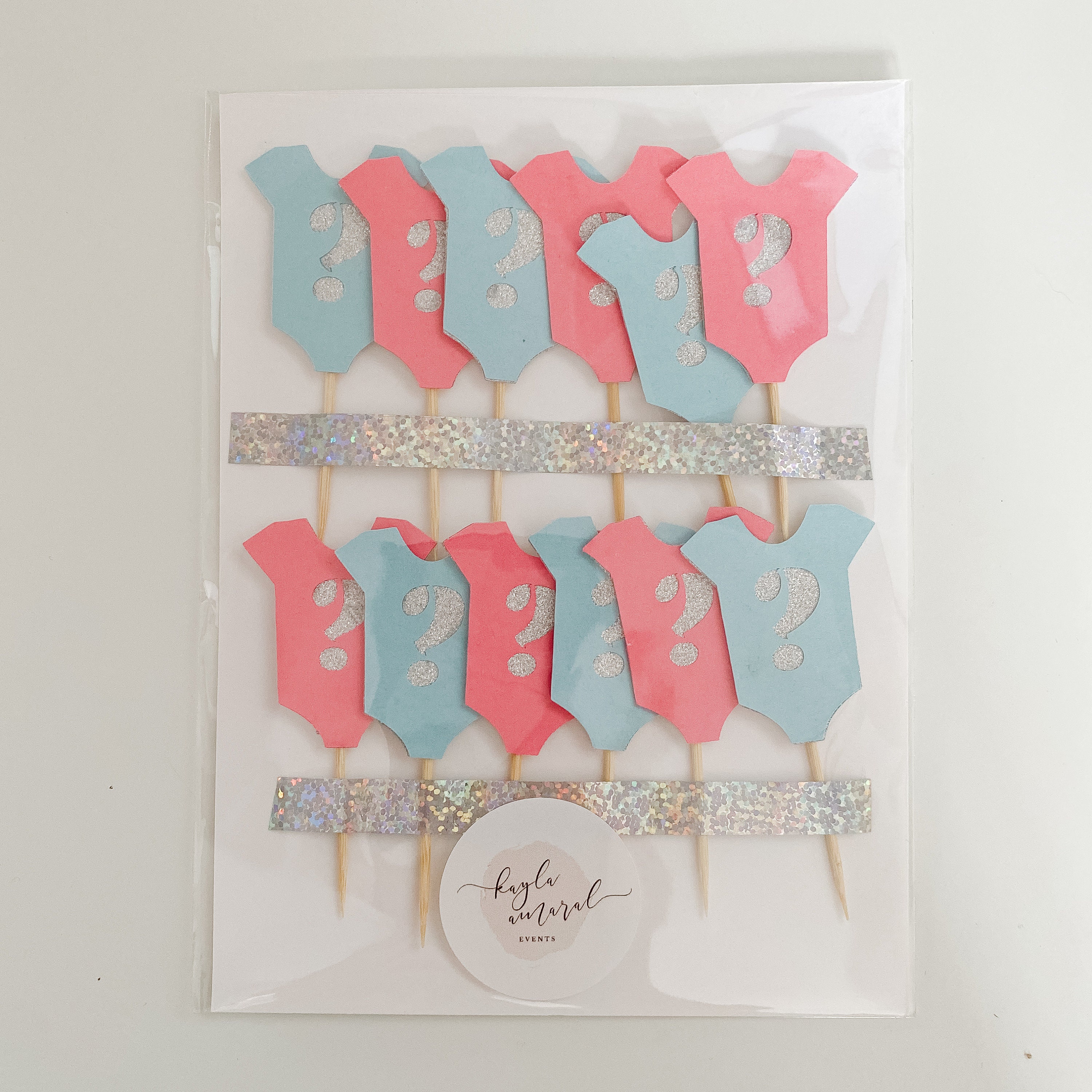 Gender Reveal Cupcake Toppers Gender Reveal Party Etsy