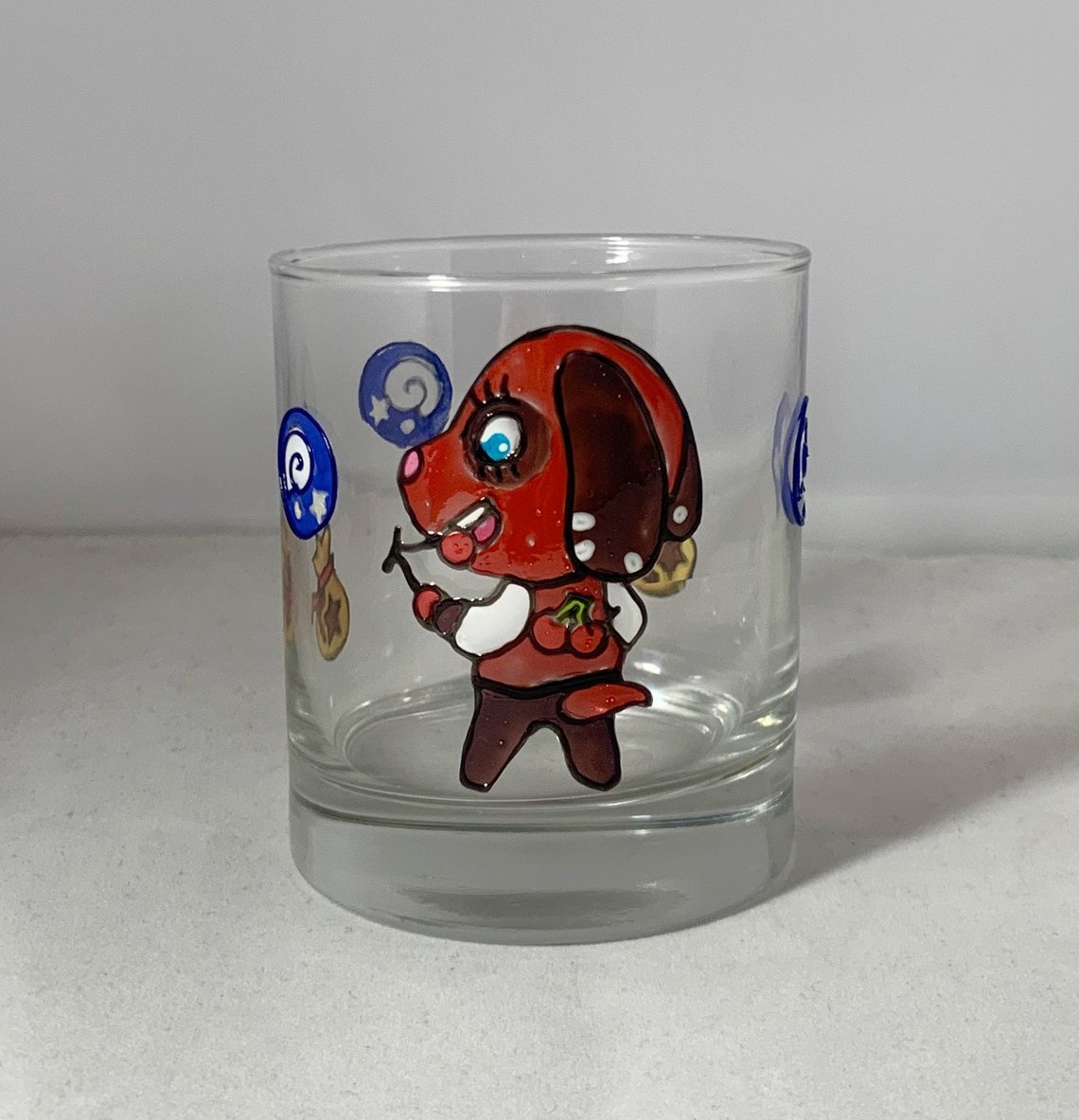 Animal Crossing Vidrio de bebida pintado a mano de New Etsy