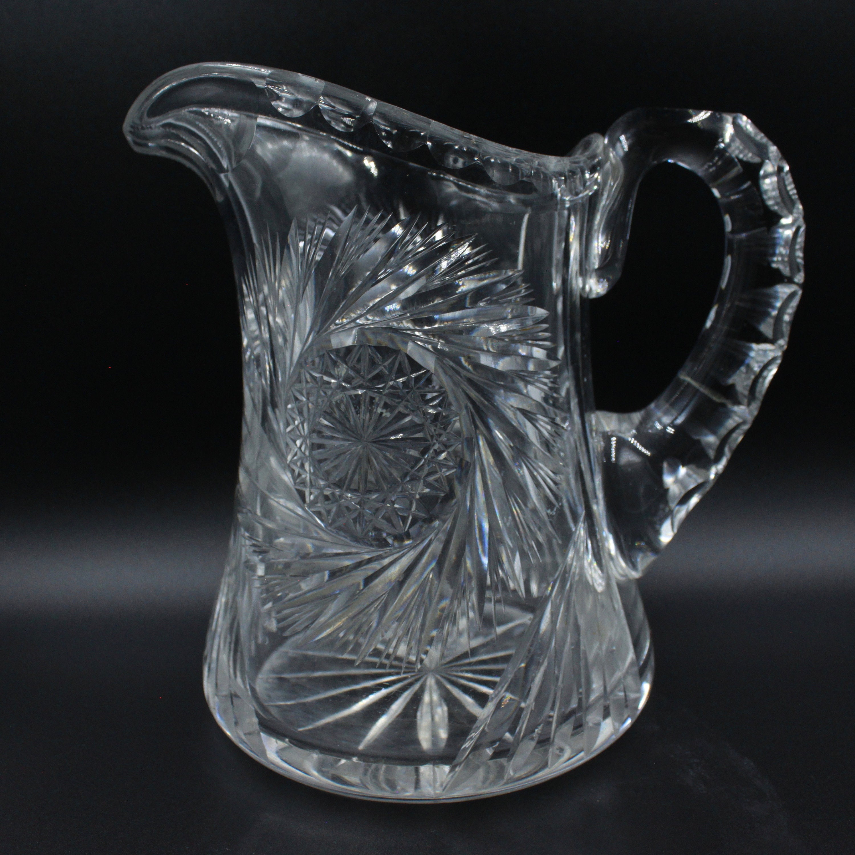 Czech Lace Cut Lead Crystal Pitcher Etsy UK