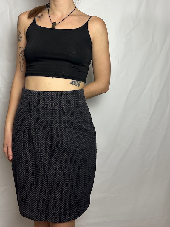 A. Byer of California Black Pencil Skirt with Gold