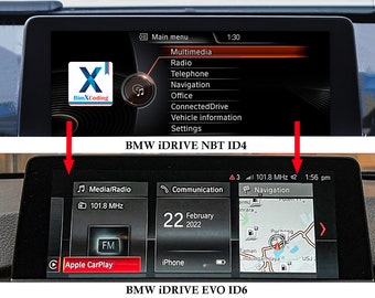 BMW NBT EVO iD4 to iD6 iDrive flash upgrade with CarPlay Full Screen