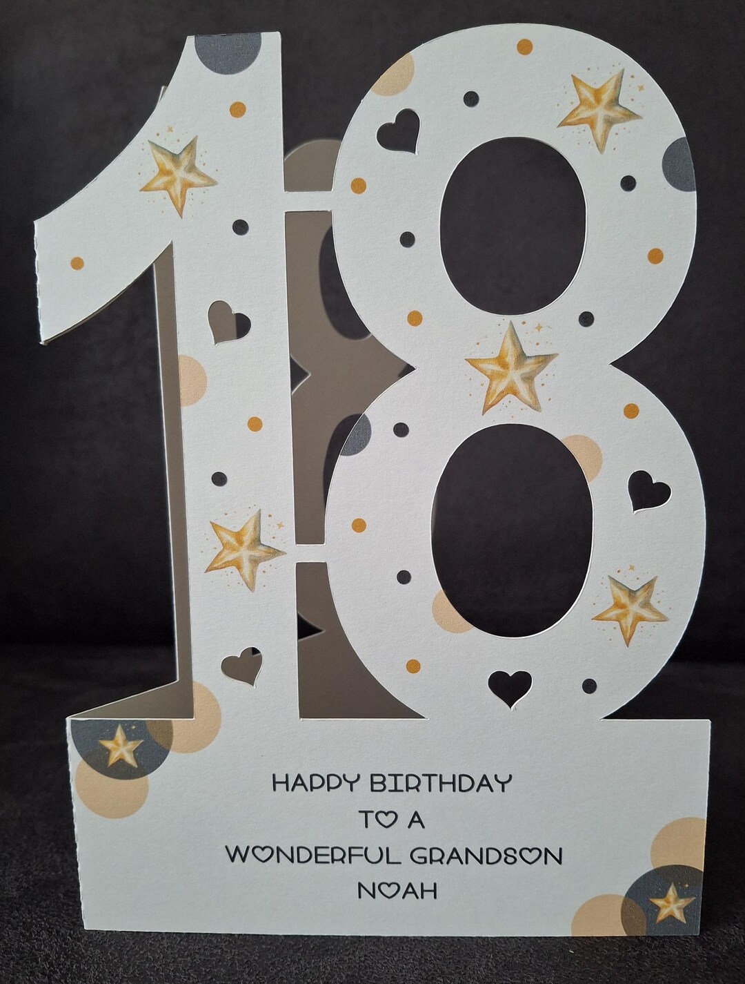 Handmade Personalised 18th Birthday Card, Papercut Number 18 Star - Etsy