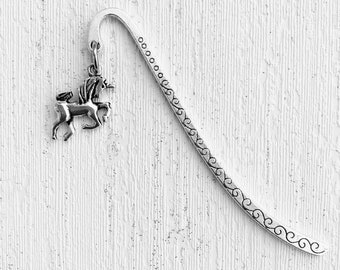 Birthday Gift// Present Tibetan Silver Bookmark HORSE /& Brown Beads PONY.