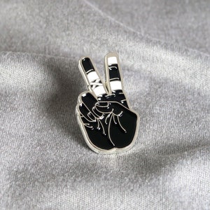 Peace Rocker Enamel Pin – Unique Gift for Climbers – Rock Climbing Pin – Bouldering Pin
