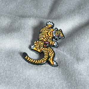 SUPVOX Spilla da Bavero Testa di Tigre in Lega Dorata Strass, Spilla da