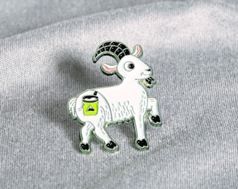Slab Goat Enamel Pin: Rock Climbing & Bouldering Gift